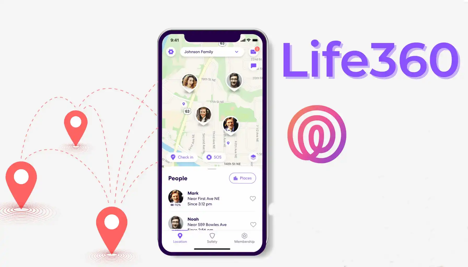 Screenshot from Life360 app with Circle members information field